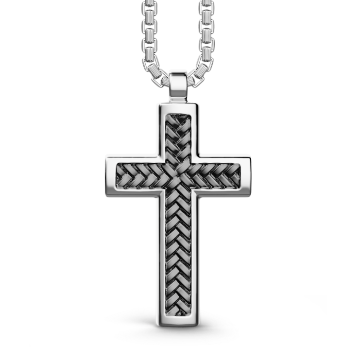 Collana Zancan in argento con pendente a croce.