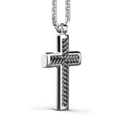 Collana Zancan in argento con pendente a croce.