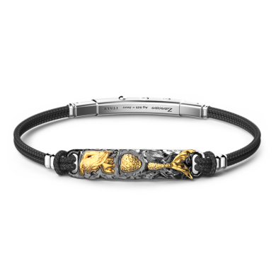 Bracciale Zancan in argento brunito con Sirena.