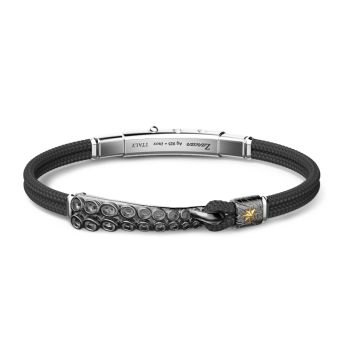 Bracciale Zancan in argento brunito con tentacoli di piovra.