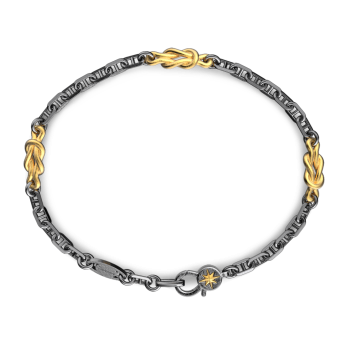 Bracciale Zancan in argento brunito con nodi marinari. 2