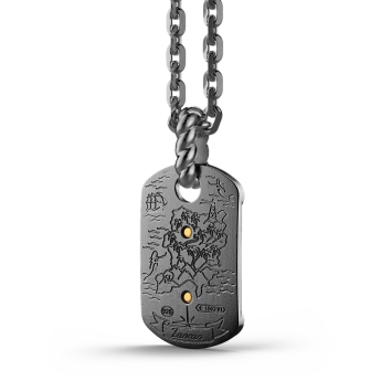 Collana Zancan in argento brunito con veliero. 2