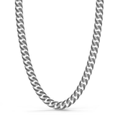 Collana a grumetta Zancan con finiture striate in colore nero.