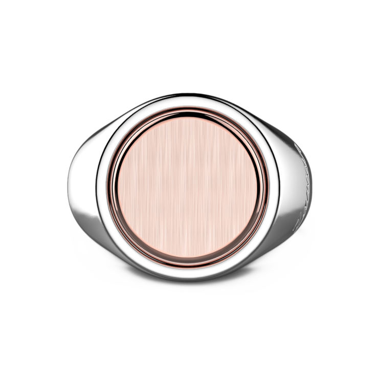 Zancan silver and rose gold circular ring.