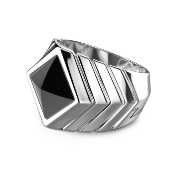 Anello Zancan in argento con pietra onice. 2