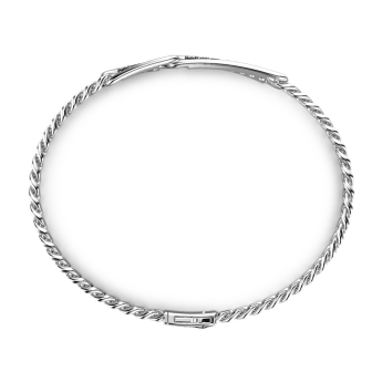 Bracciale grumetta Zancan in argento con pietre nere. 2