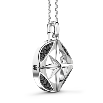 Collana Zancan in argento con pietre nere. 2