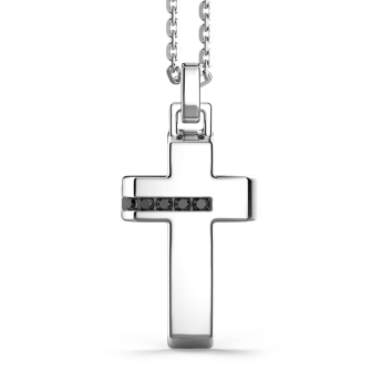 Zancan silver necklace with cross pendant.