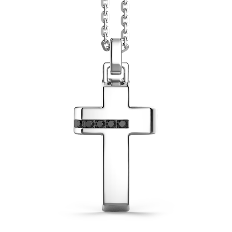 Zancan silver necklace with cross pendant.