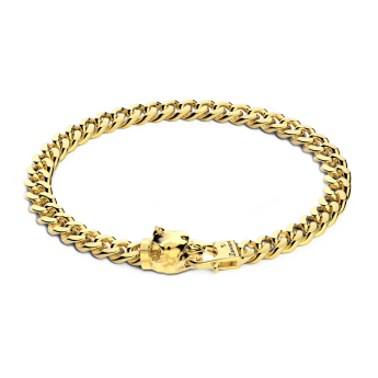 Bracciale a grumetta Zancan in argento con chiusura a testa di pitbull.