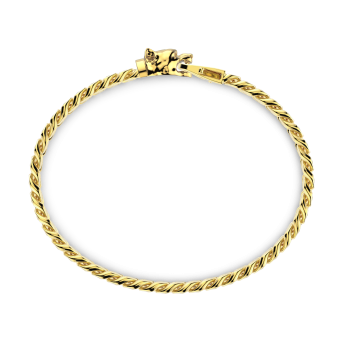 Bracciale a grumetta Zancan in argento con chiusura a testa di pitbull. 2