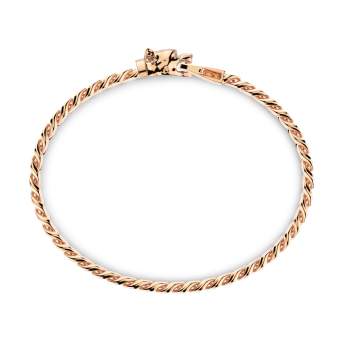 Bracciale a grumetta Zancan in argento con chiusura a testa di pitbull. 2