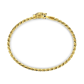 Bracciale a grumetta Zancan in argento con chiusura a testa di tigre. 2