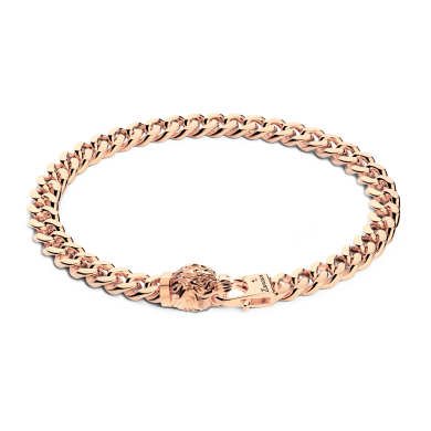 Bracciale a grumetta Zancan in argento con chiusura a testa di tigre.
