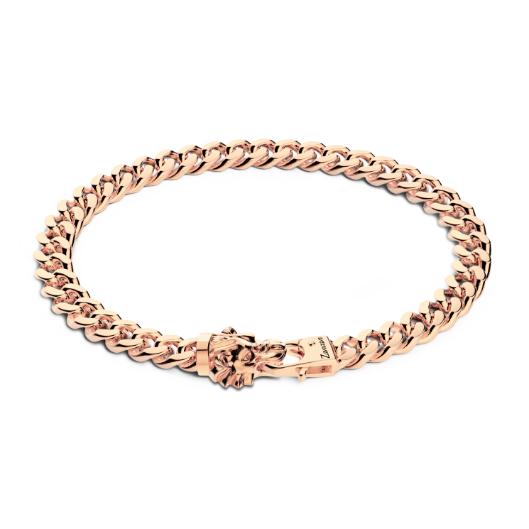 Bracciale a grumetta Zancan in argento con chiusura a testa di leone.
