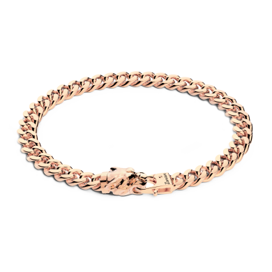Bracciale a grumetta Zancan in argento con chiusura a testa di pantera.