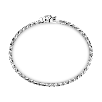 Zancan silver curb chain bracelet with bear head closure. 2