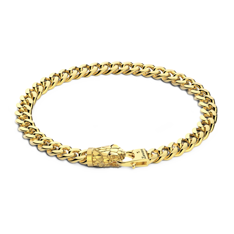 Bracciale-a grumetta-zancan-in-argento-con-chiusura-a-testa-di-serpente