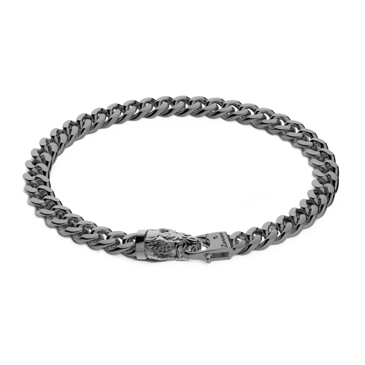Bracciale a grumetta Zancan in argento con chiusura a testa di coccodrillo.