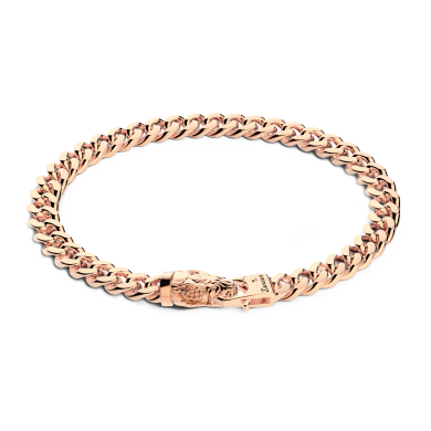 Bracciale a grumetta Zancan in argento con chiusura a testa di coccodrillo.