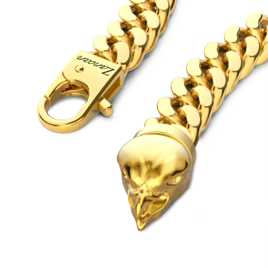 Bracciale a grumetta Zancan in argento con chiusura a testa d'aquila.