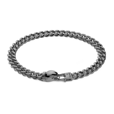 Bracciale a grumetta Zancan in argento con chiusura a testa d'aquila.