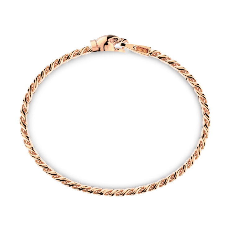 Zancan silver curb chain bracelet with eagle head closure.
