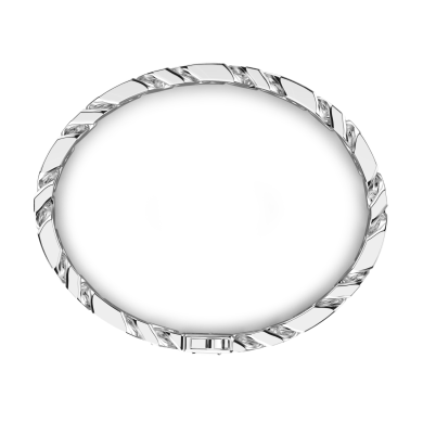 Bracciale a grumette Zanca in argento con pietre nere.