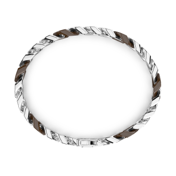 Bracciale a grumette Zanca in argento e ceramica con maglie smaltate. 2