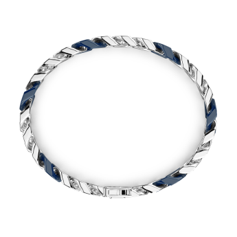 Bracciale a grumette Zanca in argento e ceramica con maglie smaltate. 2
