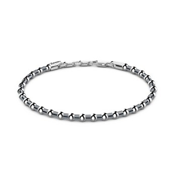 Zancan soft silver beads bracelet.