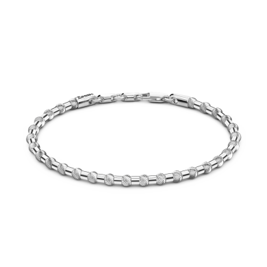 Bracciale Zancan morbido in argento a sfere.