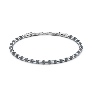 Bracciale Zancan morbido in argento a sfere.