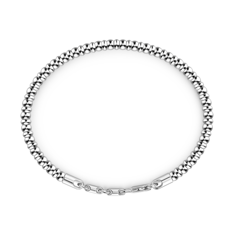 Bracciale Zancan morbido in argento a sfere.