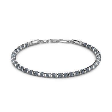 Zancan soft silver beads bracelet.