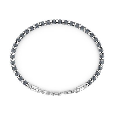 Bracciale Zancan morbido in argento a sfere.