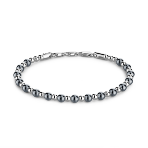 Bracciale Zancan morbido in argento a sfere.