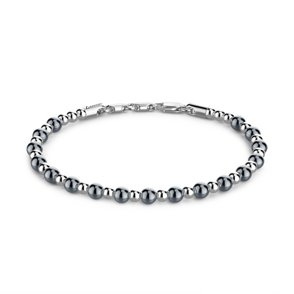 Bracciale Zancan morbido in argento a sfere.
