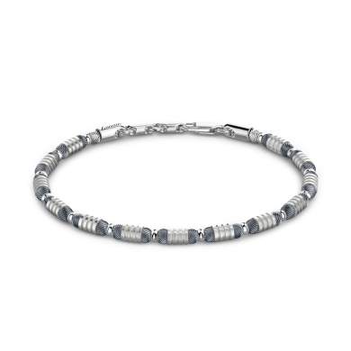 Zancan-Gliederarmband aus Silber mit Kugeln röhrenförmigen Elementen.