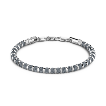 Zancan soft silver beads bracelet.