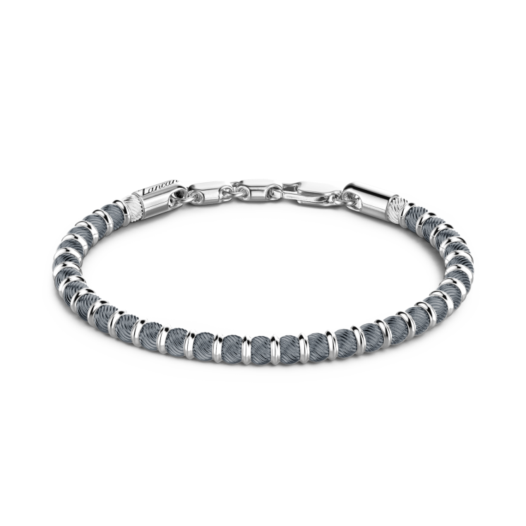 Bracciale Zancan morbido in argento a sfere.