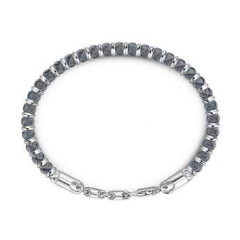 Bracciale Zancan morbido in argento a sfere. 2