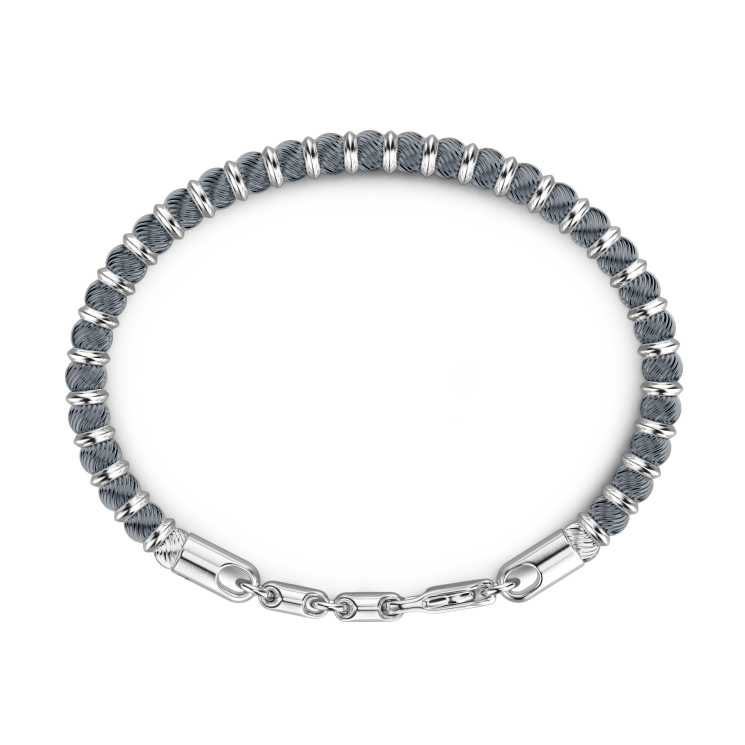 Bracciale Zancan morbido in argento a sfere.