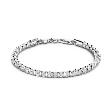 Bracciale Zancan morbido in argento a sfere.