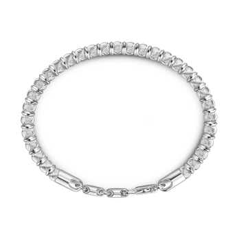 Bracciale Zancan morbido in argento a sfere. 2