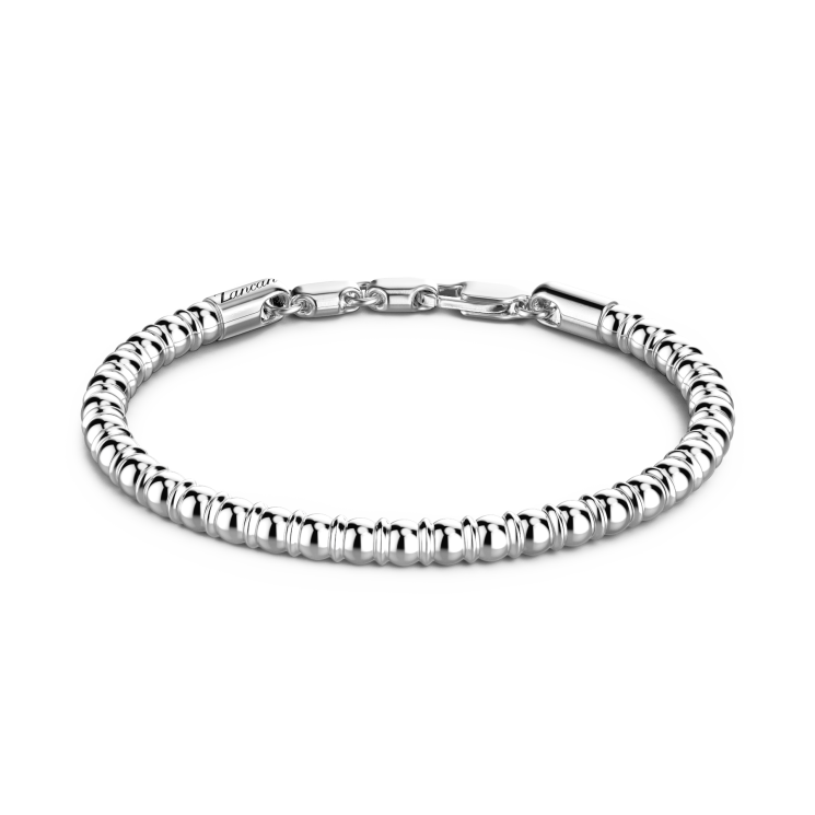 Bracciale Zancan morbido in argento a sfere.
