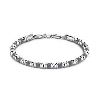 Bracciale Zancan morbido in argento a sfere.