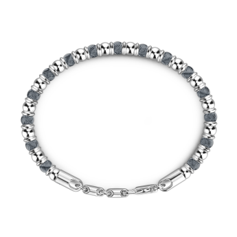 Bracciale Zancan morbido in argento a sfere. 2