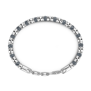 Bracciale Zancan morbido in argento a sfere.