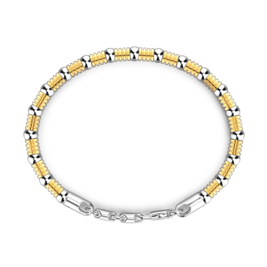 Zancan soft silver beads and tubular element bracelet.